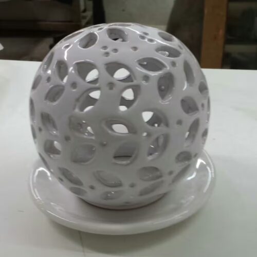 sfera portacandela - ceramica artigianale di Grottaglie