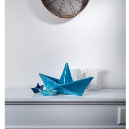 barchetta smaltata - ceramica artigianale di Grottaglie