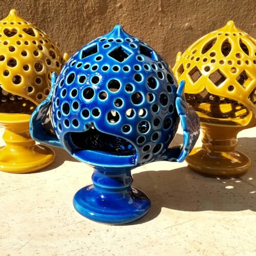 CdiG-ML-pumo portacandela - ceramica artigianale di Grottaglie